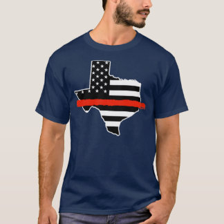T-shirt Texas Firefighter Fire Fighter US Drapeau Texas Fi