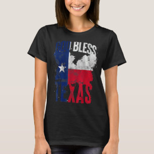 T-shirt Texas Flag Fier Texan Dieu béni Texas Patriotic T