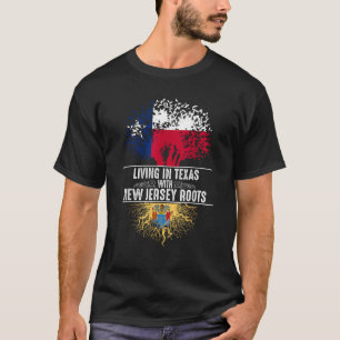 T-shirt Texas Home New Jersey Roots State Tree Flag Love G