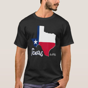 T-shirt Texas Map États-Unis Texas Drapeau Hommes Femmes E