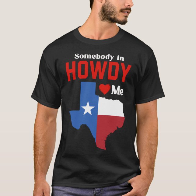 T-shirt Texas Pour Lui Texan TX Dallas Howdy Longhorn (Devant)