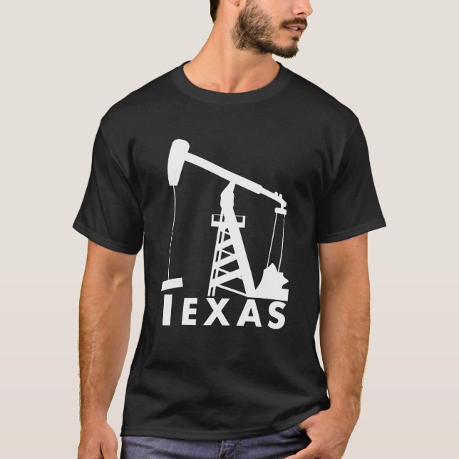 T-shirt Texas Pumpjack Oil Derrick T (Devant)
