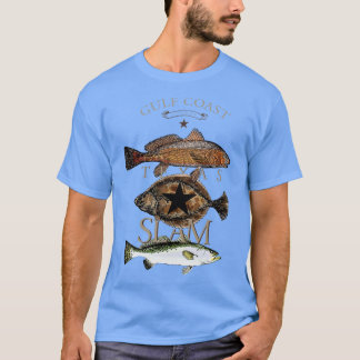 T-shirt Texas Slam Fishing Red Drounder Flounder Truite