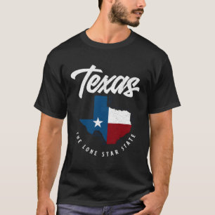 T-shirt Texas The Lone Star State Texas Carte