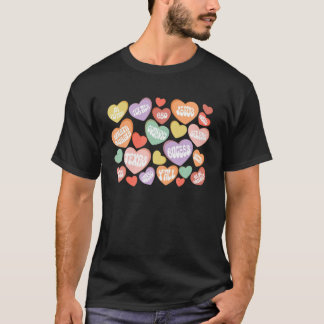 T-shirt Texas Thème Conversation Coeur Valentines Jour Can