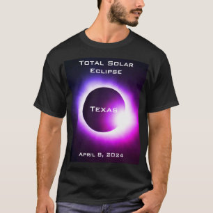 T-shirt Texas Total éclipse solaire 8 avril 2024