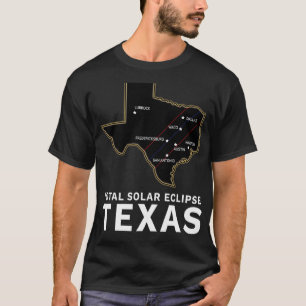 T-shirt Texas Total Solar Eclipse 2024 Parcours De Totalit
