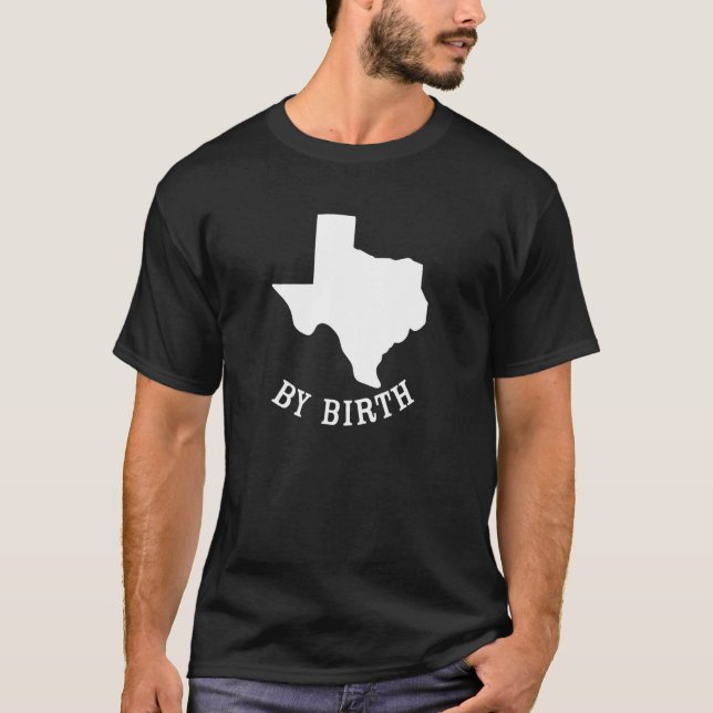 T-shirt Texas Us State Map By Birth (Devant)