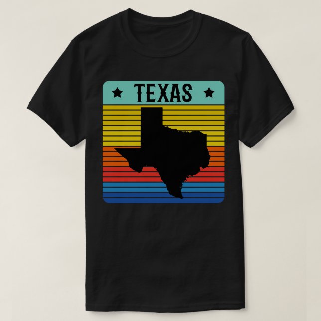 T-shirt Texas Vintage Retro Style State Texan (Design devant)