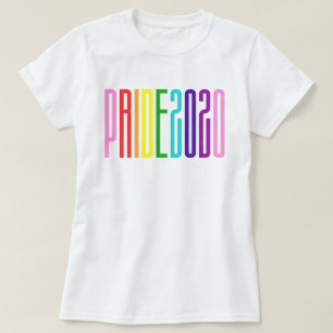 T-shirt Texte arc-en-ciel coloré LGBTQ Gay pride 2020