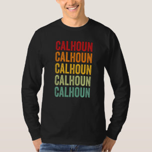 T-shirt Texte arc-en-ciel du comté de Calhoun Géorgie
