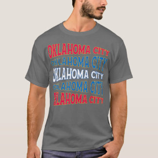 T-SHIRT TEXTE ART USA OKLAHOMA VILLE