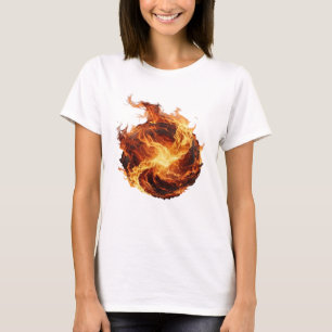 T-shirt Texte artistique 3D Clean Silver FIRE BALL