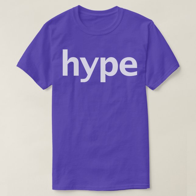 T-shirt Texte blanc de la typographie minimale Hype (Design devant)