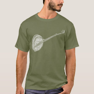 T-shirt Texte blanc en forme de mot Banjo