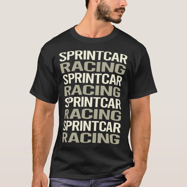T-shirt Texte blanc Sprint Voitures de voiture course (Devant)