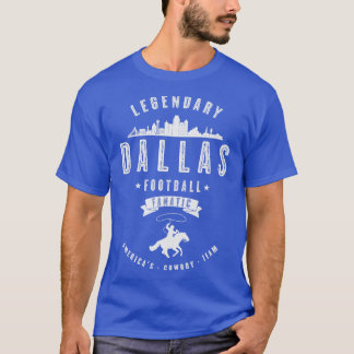 T-shirt Texte blanc Vintage Dallas