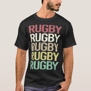 T-shirt Texte coloré Rugby