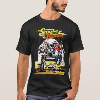 T-shirt Texte coloré Smokey et le film de voiture bandit a