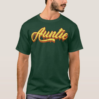 T-shirt Texte de goutte vintage de tante
