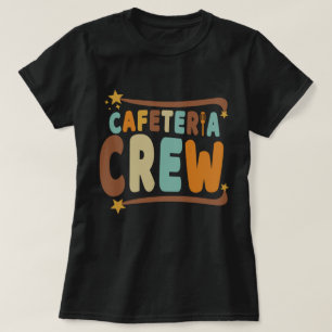 T-shirt Texte de l'équipe de cafétéria Super Rétro
