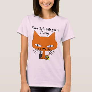 T-shirt Texte de noir de chat de Schrodingers