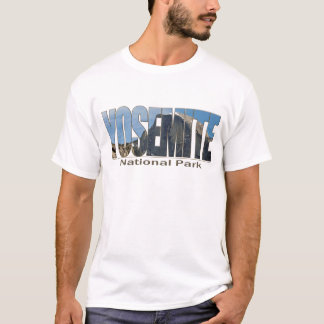 T-shirt Texte de parc national de Yosemite avec demi de