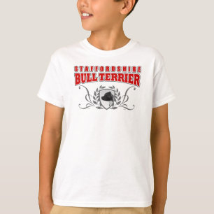 T-shirt Texte de rouge de COA de bull-terrier du