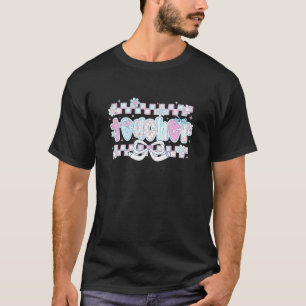 T-shirt Texte de ruban floral pour appréciation des enseig