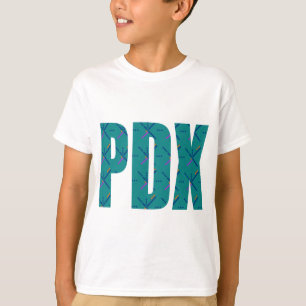 T-shirt Texte de tapis d'aéroport de PDX Portland
