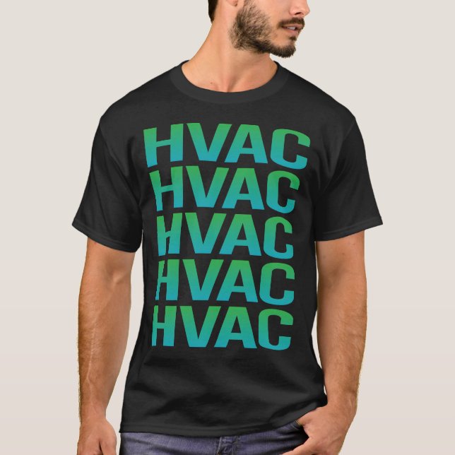 T-shirt Texte dégradé HVAC (Devant)