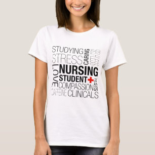 T-shirt Texte d'étudiant de soins