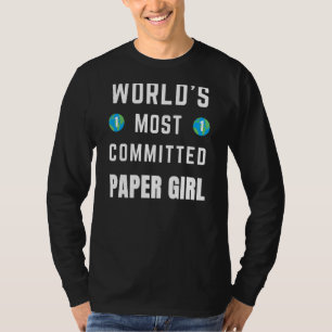T-shirt Texte Dire la fille papier la plus engagée au mond