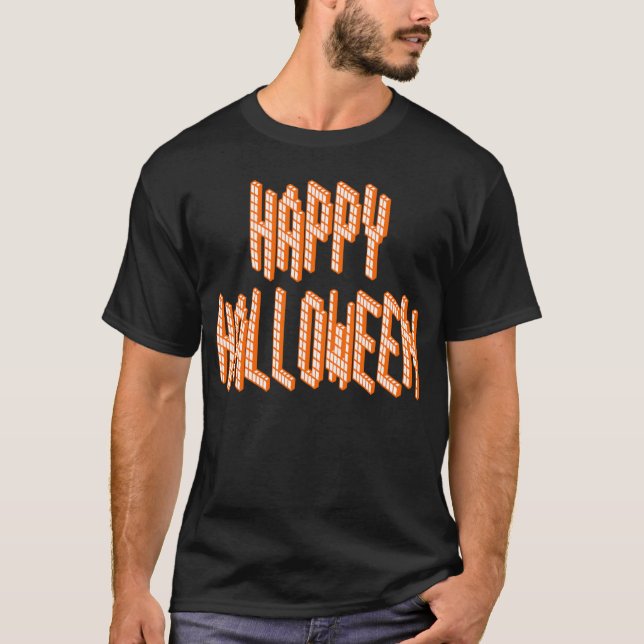 T-shirt Texte du blox d'Halloween (Devant)