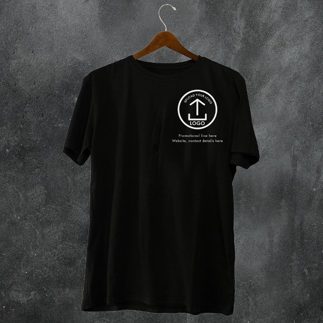 T-shirt Texte du logo professionnel simple noir (Black Simple Professional Business Logo Text T-Shirt)