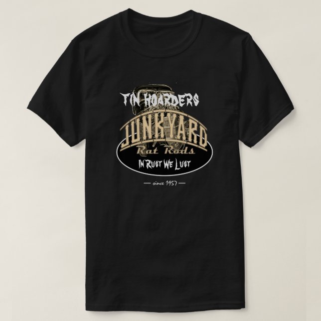 T-shirt Texte effrayant de Rods de rat d'entrepôt de (Design devant)