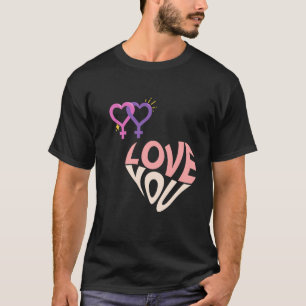 T-shirt Texte en forme d'Heureuse Sainte-Valentin