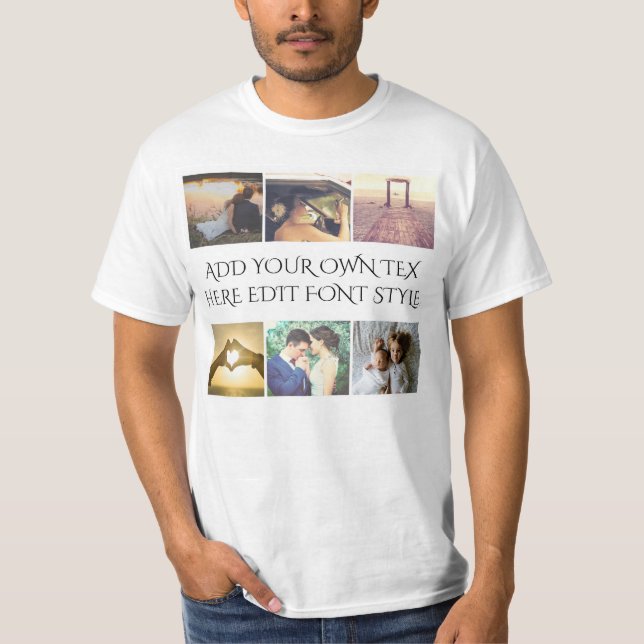 T-shirt texte et images personnalisés (Devant)