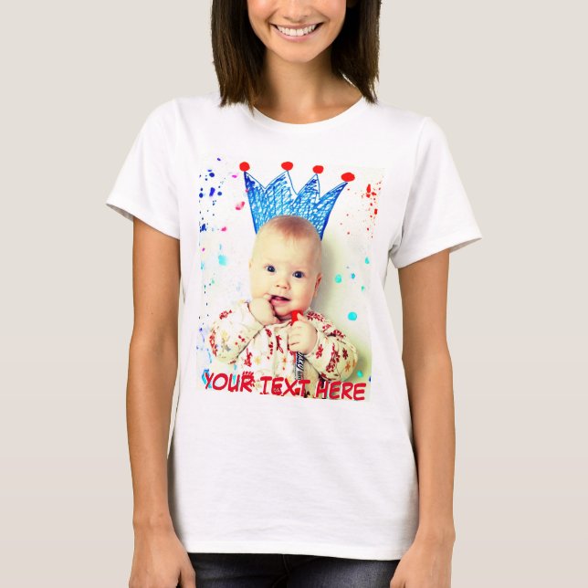 T-shirt Texte et photo personnalisés (Devant)