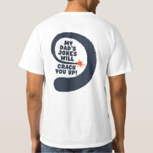 T-shirt Texte Fantastique Les blagues de mon papa vous fer
