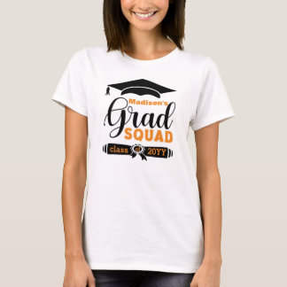 T-shirt Texte noir et orange Personnaliser les femmes Corp