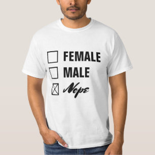 T-shirt Texte Non-Binaire de noir de liste de contrôle de