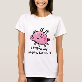 T-shirt Texte personnalisable de porc de vol de bande