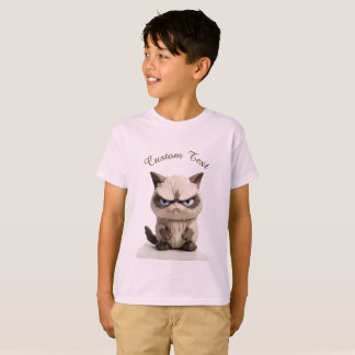 T-shirt Texte personnalisé avec chat grumeux