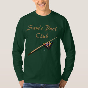 T-shirt Texte personnalisé Billard de salle de billard ver