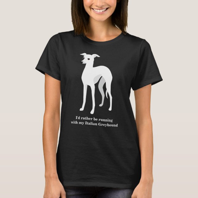 T-shirt Texte personnalisé blanc italien gris (Devant)