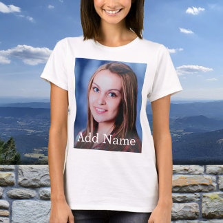 T-shirt Texte personnalisé de nom de photo