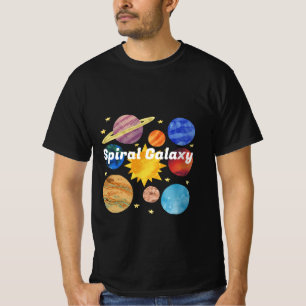 T-shirt Texte personnalisé Galaxie spirale l Graphique col