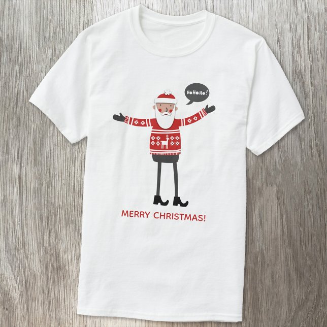 T-shirt Texte personnalisé Hipster Père Noël (Créateur téléchargé)