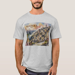 T-shirt Texte personnalisé Matera Italie Voyage Sassi di M